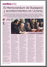 Artículo del Embajador sobre el Memorándum de Budapest Artículo del Embajador sobre el Memorándum de Budapest