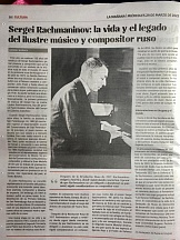 Artículo del Embajador con motivo del 150 Aniversario de su natalicio de Sergei Rachmaninov