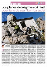 Artículo del Embajador sobre el peligro del uso de una “bomba sucia” por Ucrania