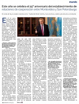 Entrevista del Presidente del Comité de Relaciones Exteriores del Gobierno de San Petersburgo Evgeny Grigoriev 