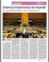 Artículo del Embajador sobre la resistencia a la propagación de la ideología nazi Artículo del Embajador sobre la resistencia a la propagación de la ideología nazi