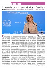 La rueda de prensa de la Portavoz de la Cancillería rusa sobre Ucrania