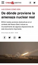 Artículo del Embajador sobre las razones de la suspensión de la participación rusa en el Nuevo START
