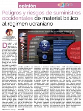 Artículo del Embajador sobre las consecuencias de suministros de armamentos occidentales a Ucrania